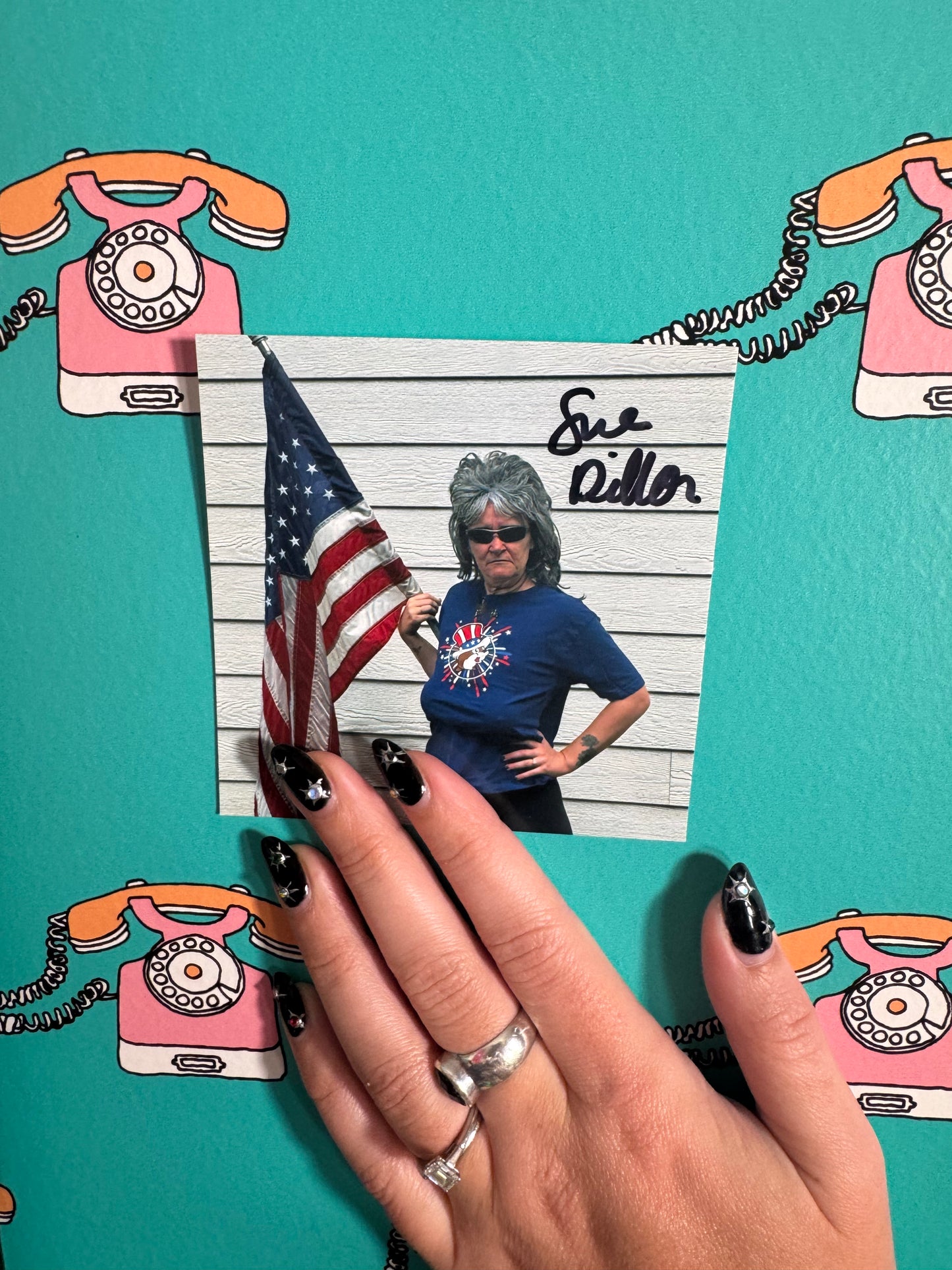 Patriotic Sue Dillon Picture- AUTOGRAPHED