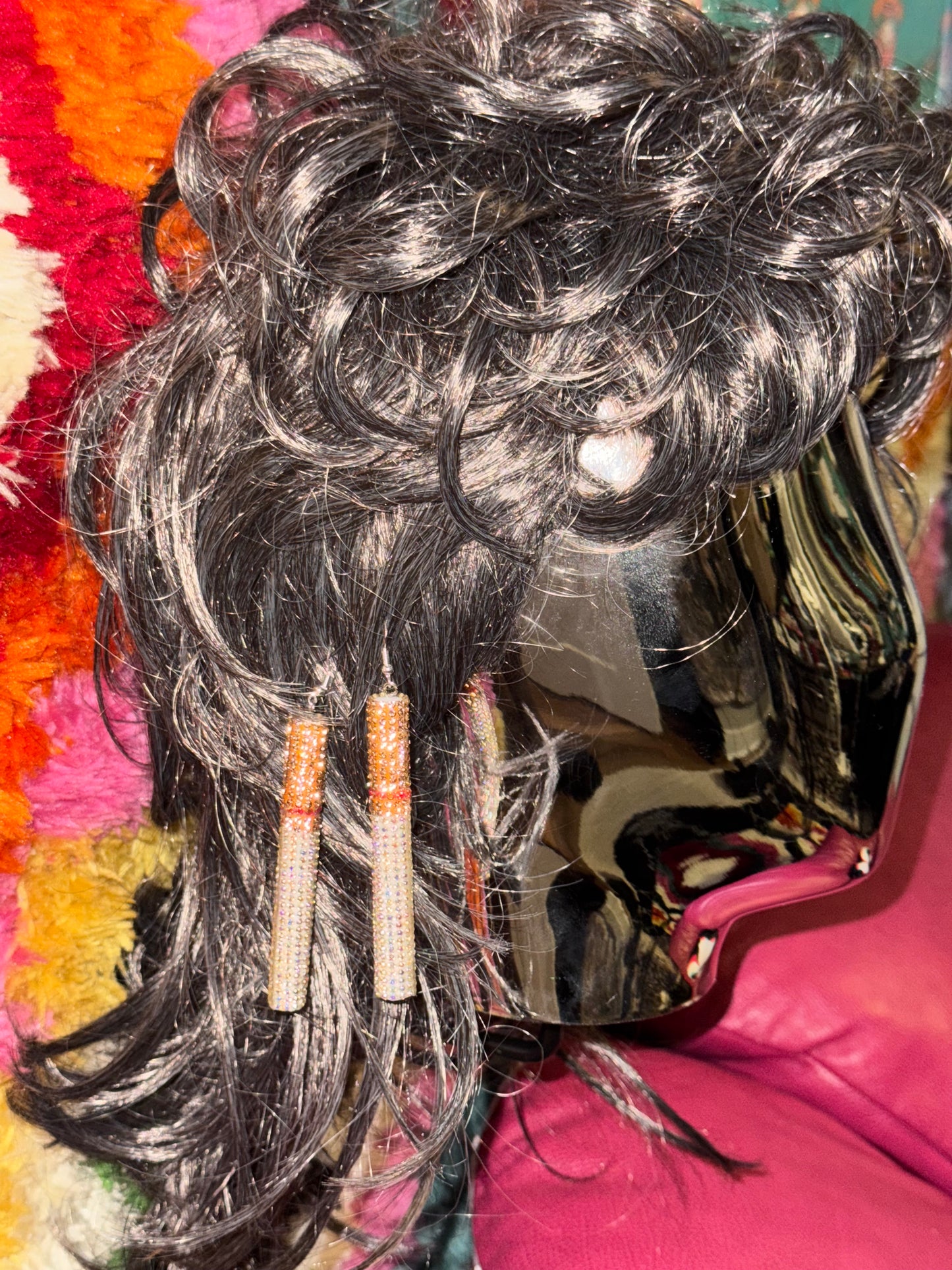 Bedazzled Cigarette Earrings